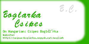 boglarka csipes business card